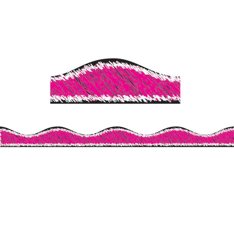 Magnetic Border, Magenta Scribble Chalk, 12'