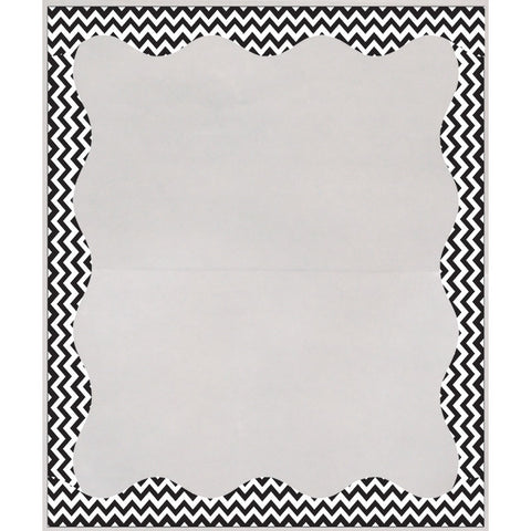 Clear View Self-Adhesive Library Pockets, 3 1/2 X 5, Clear With Black Chevron Border