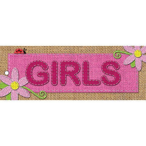 Burlap Girls Laminated 2-Sided Pass, 9 X 3.5