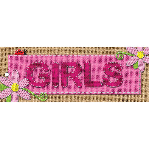 Burlap Girls Laminated 2-Sided Pass, 9 X 3.5