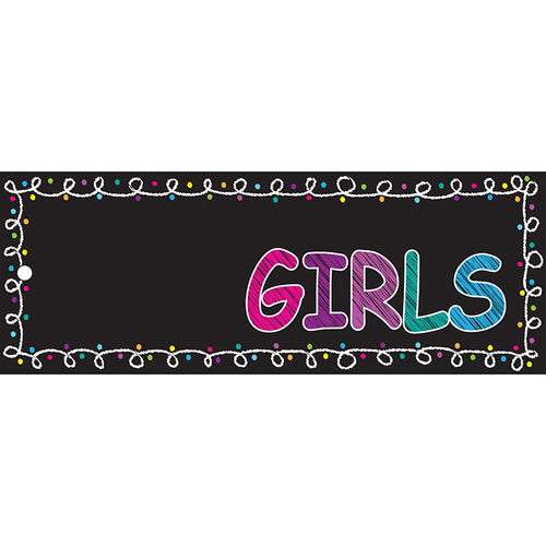Chalk Loop Girls Laminated 2-Sided Pass, 9 X 3.5