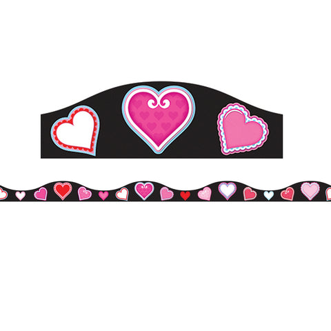 Big Magnetic Scallop Border, Valentine Hearts, 12'