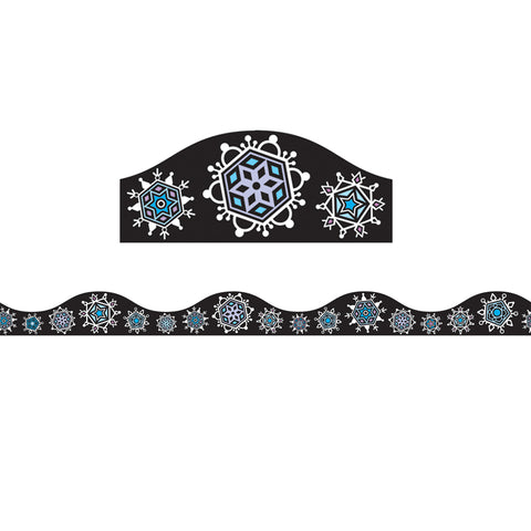 Magnetic Scallop Border Snowflakes, 12'