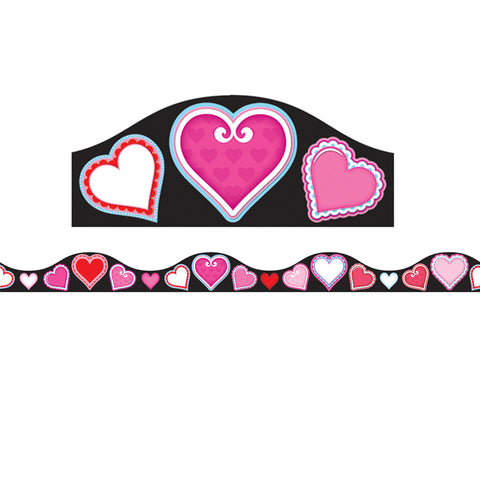 Magnetic Scallop Border Valentine Hearts, 12'