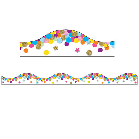 Magnetic Scallop Border, 12 X 1, Confetti