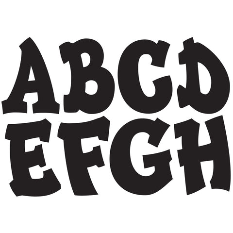 Magnetic Letters, 2.75, Black Modern Hip