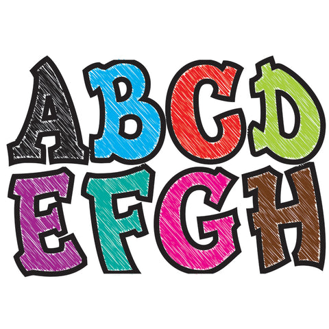 Magnetic Letters, 2.75, Modern Hip Asst Chalk Colors