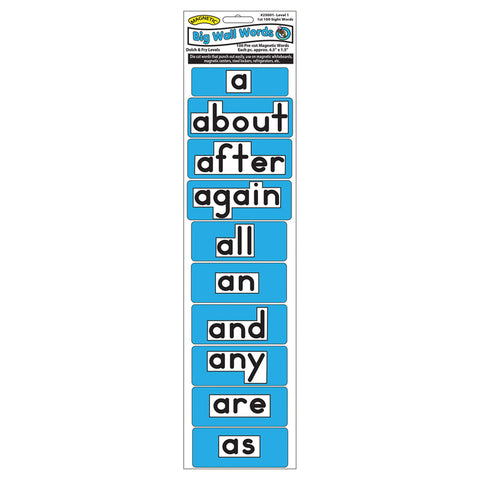 Magnetic Big Wall Words, 1St 100 Words, Level 1