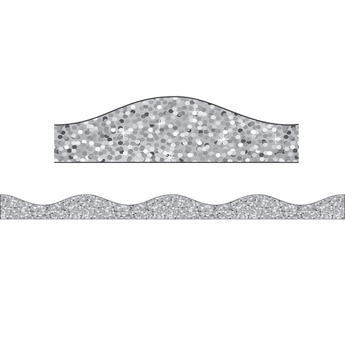Magnetic Border, Silver Sparkle, 12'