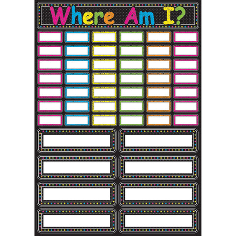 Magnetic Mini Bulletin Board Set, Chalk Where Am I?