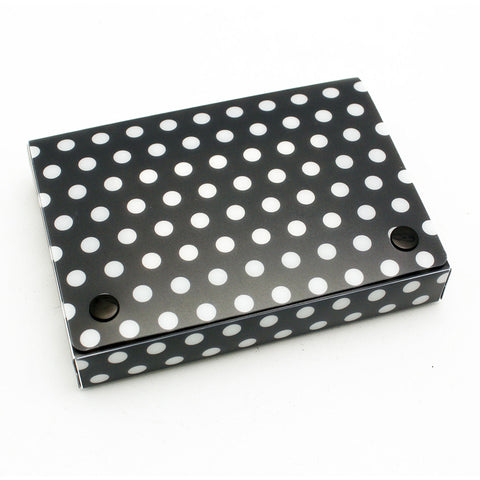 Poly Index Card Box, 3 X 5, B&W Dots