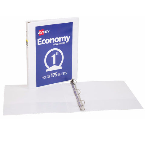 Economy View Binder, 1 Capacity, White