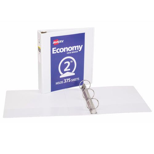 Economy View Binder, 2 Capacity, White