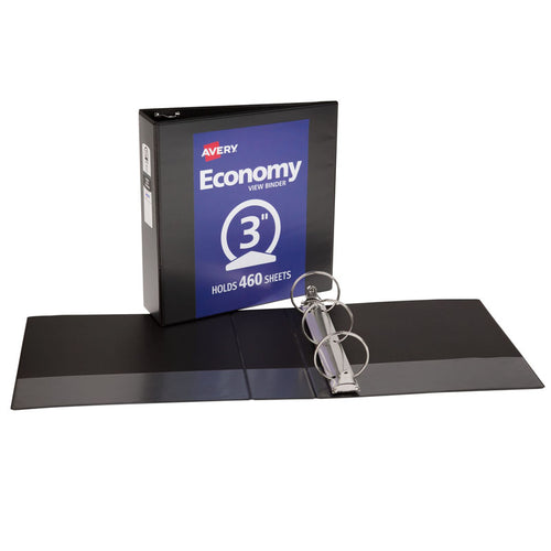 Economy View Binder, 3 Capacity, Black