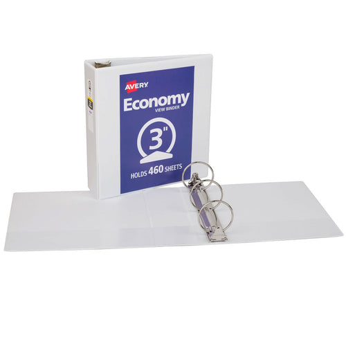 Economy View Binder, 3 Capacity, White