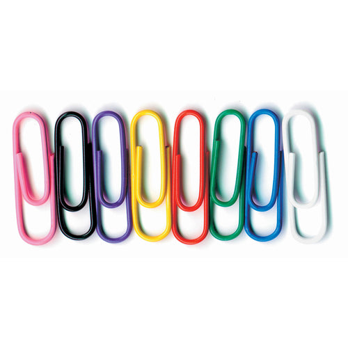 Vinyl-Coated Paper Clips, Jumbo Size, Pack Of 40