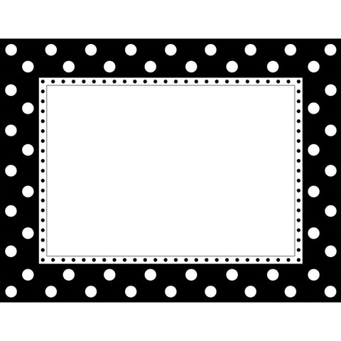 Black &amp; White Dot Border Chart, 17 X 22