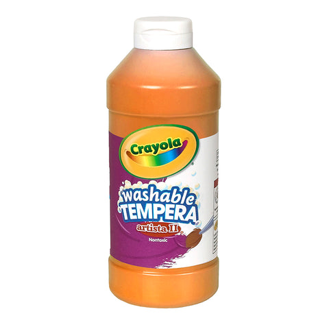 Artista Ii Washable Liquid Tempera Paint, Orange, 16 Oz.