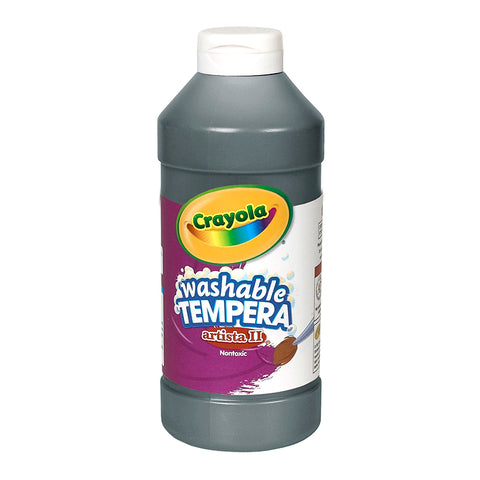 Artista Ii Washable Liquid Tempera Paint, Black, 16 Oz.