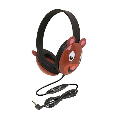 Listening First Animal-Themed Stereo Headphones, Bear