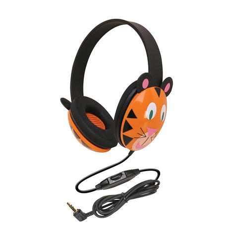 Listening First Animal-Themed Stereo Headphones, Tiger