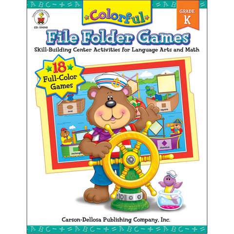 Colorful File Folder Games Resource Book, Grade K