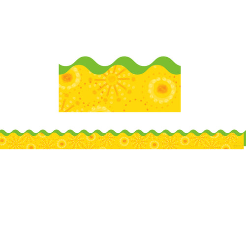 Lemon Lime Scalloped Borders, 39'