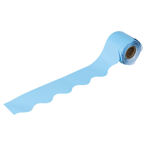 Light Blue Rolled Scalloped Borders, 36'