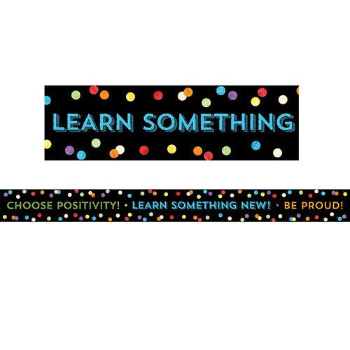 Celebrate Learning Think Positive Straight Borders