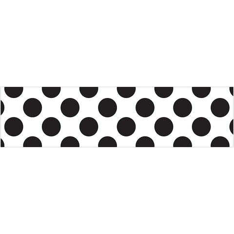 White With Polka Dots Straight Borders