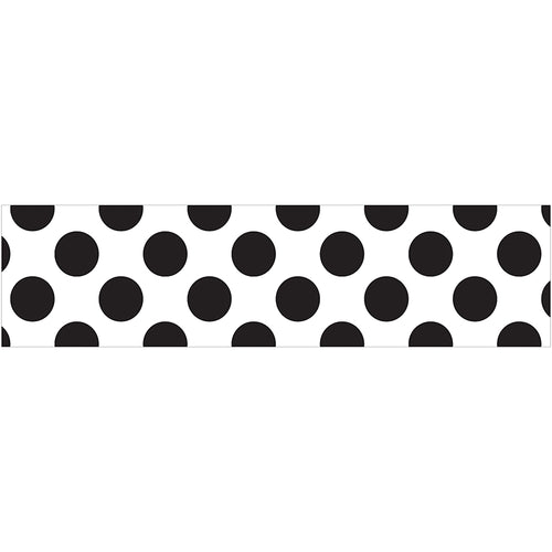 White With Polka Dots Straight Borders