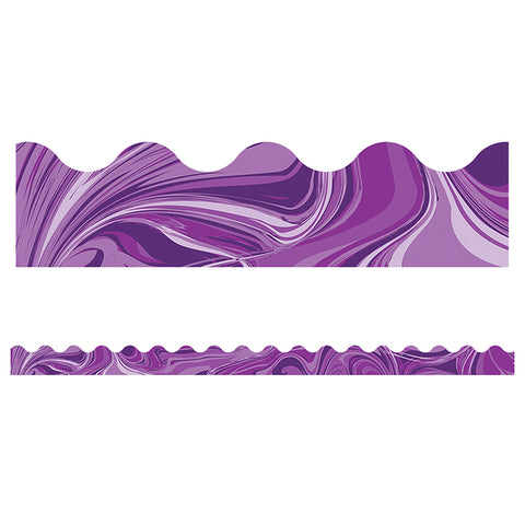 Purple Marble Scalloped Borders, 39'