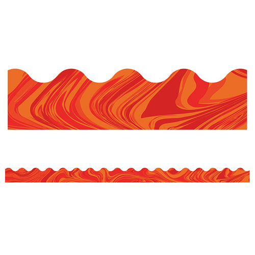 Red Marble Scalloped Borders, 39'