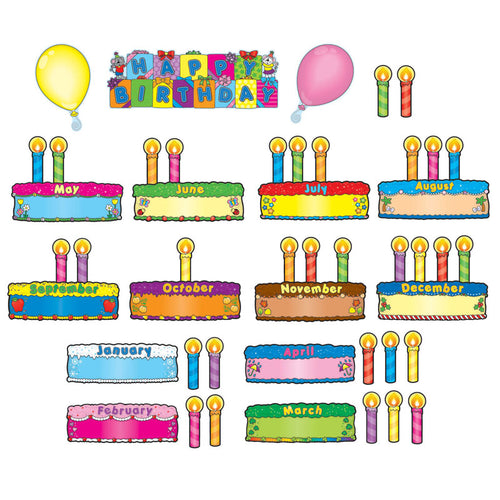 Birthday Cakes Mini Bulletin Board Set