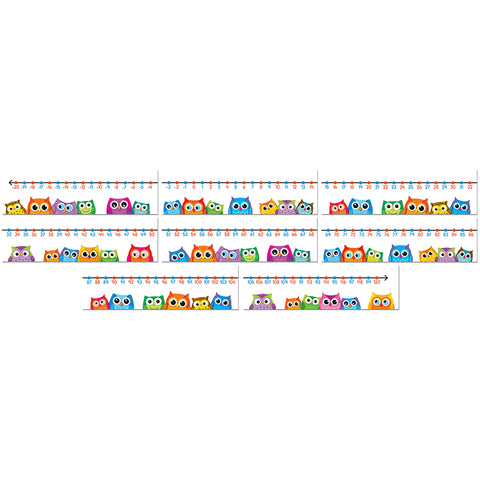 Colorful Owls Number Line Mini Bulletin Board Set