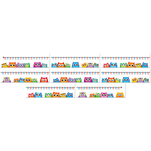 Colorful Owls Number Line Mini Bulletin Board Set
