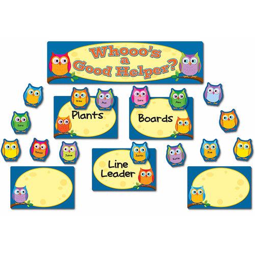 Colorful Owls Job Assignment Grades Pk-5