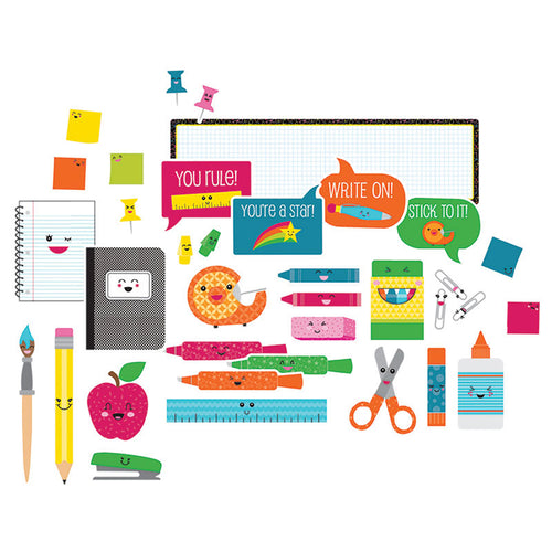 School Pop School Tools Bulletin Board Set