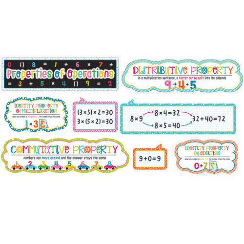 School Pop Properties Of Operations Bulletin Board Set