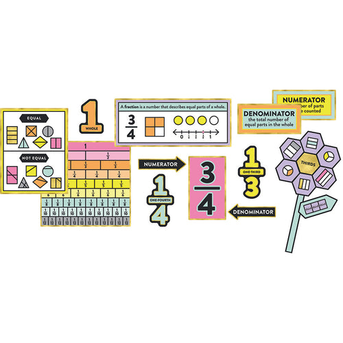 Carson Dellosa Understanding Fractions Bulletin Board Set, Grade 1-3