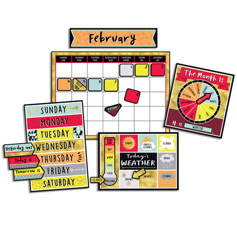 Aim High Calendar Bulletin Board Set