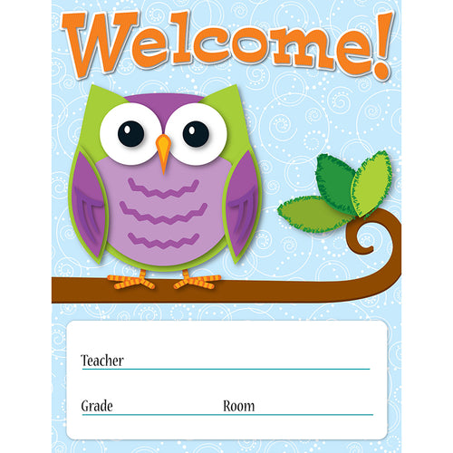 Colorful Owls Welcome