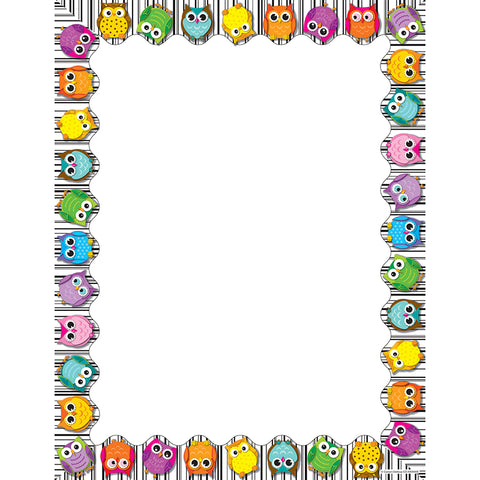 Colorful Owls Computer Paper