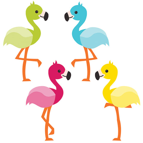 School Pop Flamingos Cut-Outs