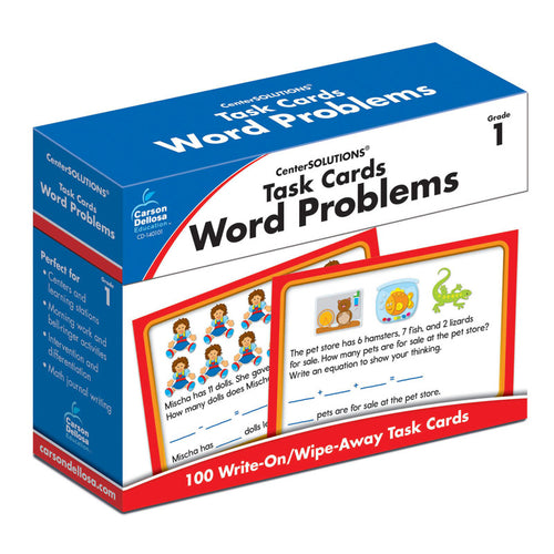 Word Problems Task Card, Grade 1, Pack Of 100