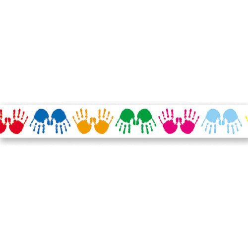 Colorful Handprints Border