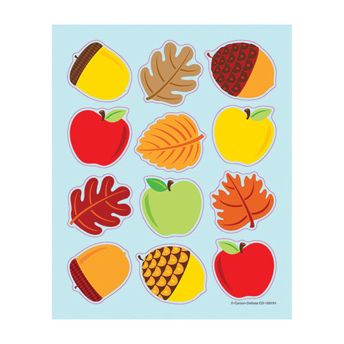 Apples, Acorns & Leaves Shape Stickers