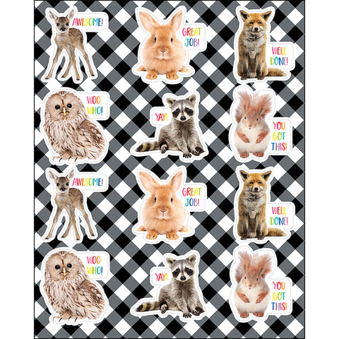 Woodland Whimsy Inspiring Animals Shape Stickers