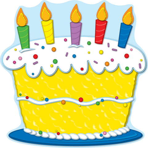 Birthday Cake Two-Sided Decorations - Year Round
