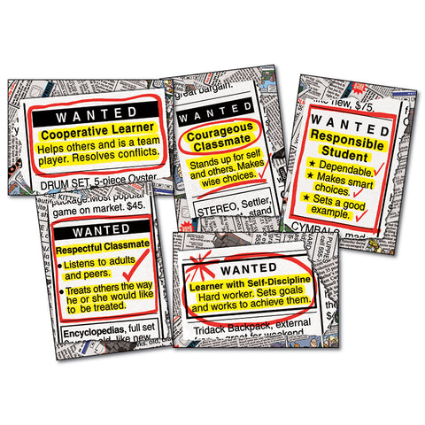 Wanted: Good Character Bulletin Board Set